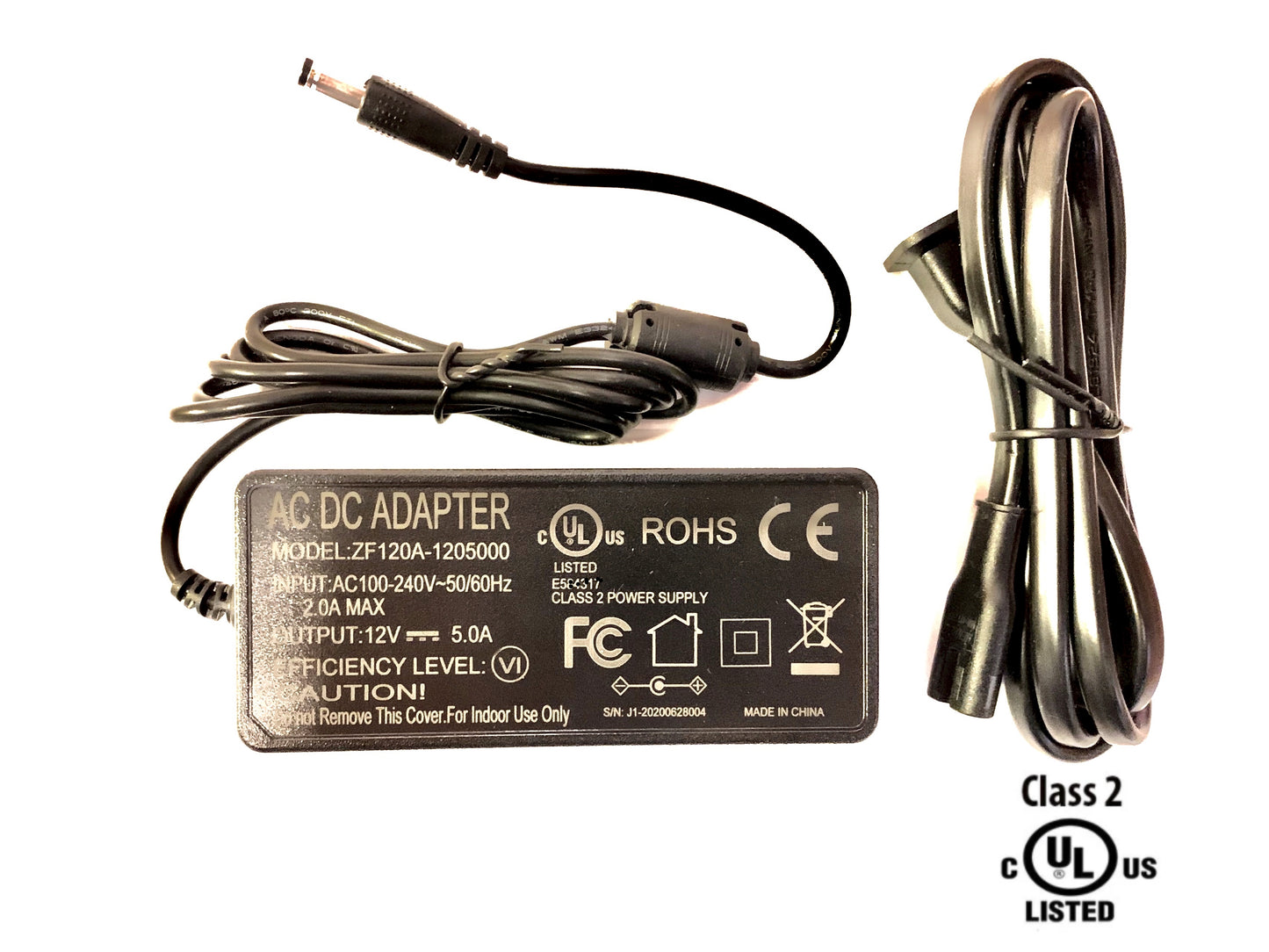 12V 5A 60W Class 2 cUL listed Power Supply