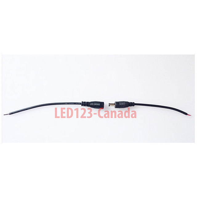5.5x2.1mm DC Male AND Female Plug Connector Wire