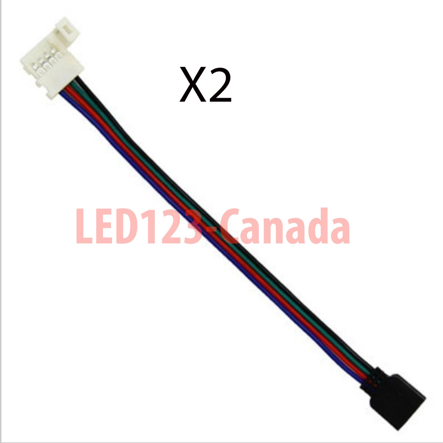 5050 RGB LED to controller OR LED to 4 pin connector 10mm/Solderless