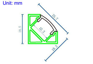 LED aluminum profile model number LED123-007