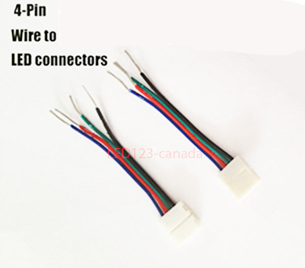 LED to wire connector for RGB 5050 10mm/solderless