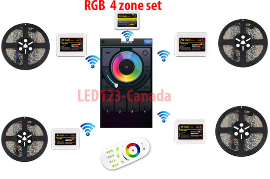 4 zone RGB wifi controller/ Remote controller for 5050 RGB LED strip