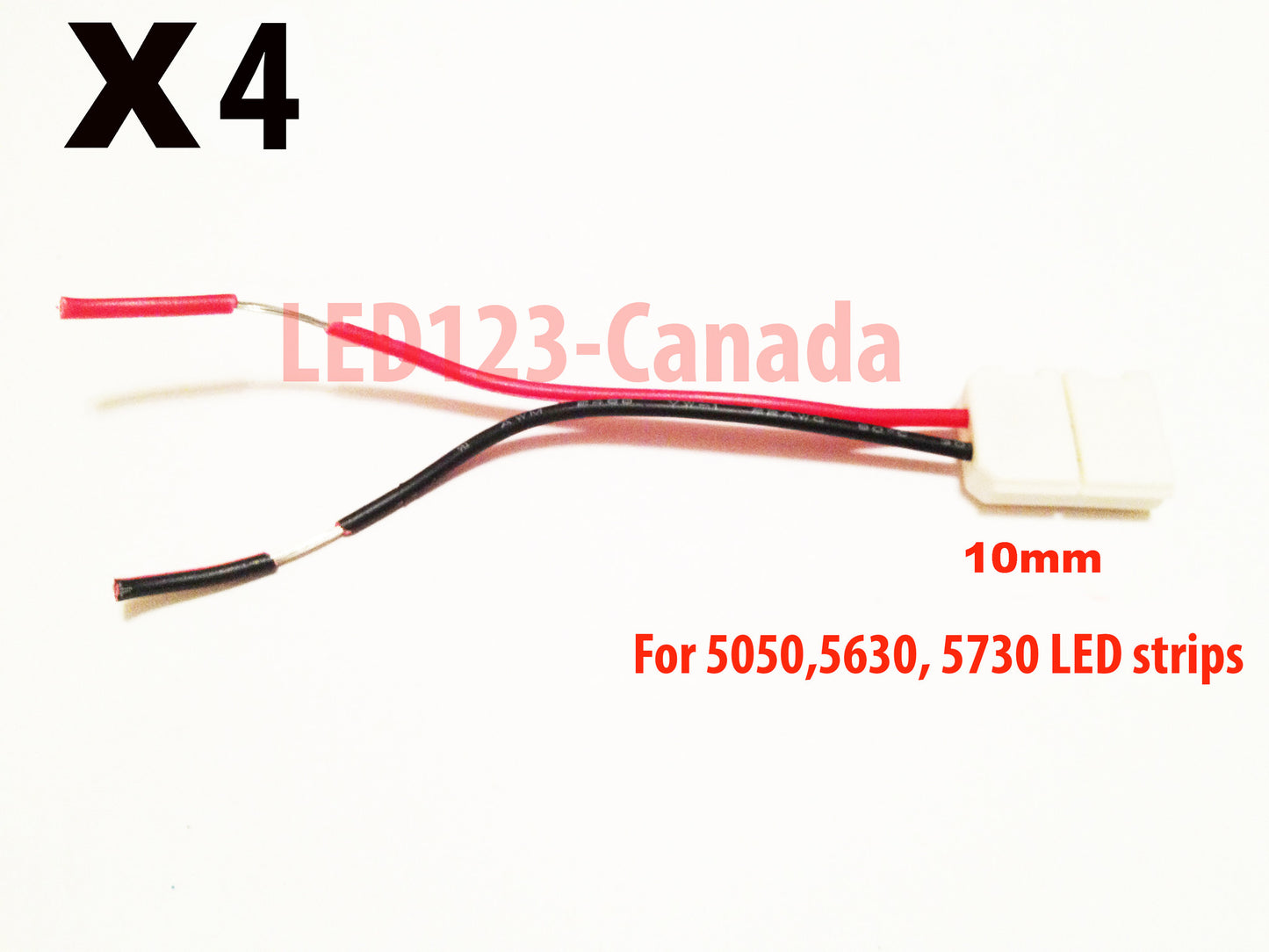 LED to wire connector for SINGLE COLOR 5050,5630,5730 10mm/solderless