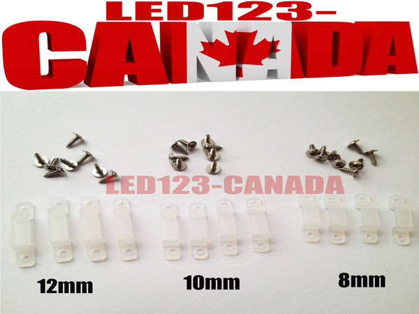 30 SILICONE CLIPS FOR FIXING 3528 5050 LED STRIP WITH SCREWS WHOLESALE FROM CANADA