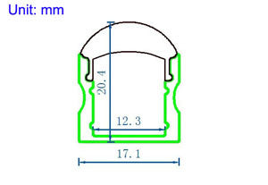 LED aluminum profile model number LED123-004L