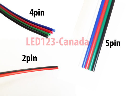 SINGLE COLOR, RGB, RGBW and digital EXTENSION WIRE/CABLE CORD FOR 3528 5050 5630 5730 LED STRIP custom length