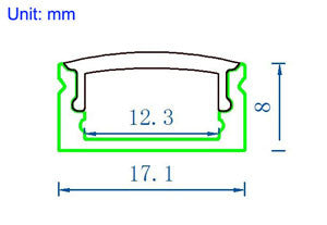 LED aluminum profile model number LED123-002