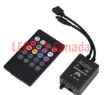 MUSIC ACTIVATED RGB REMOTE CONTROLLER FOR LED STRIPS DC12-24V
